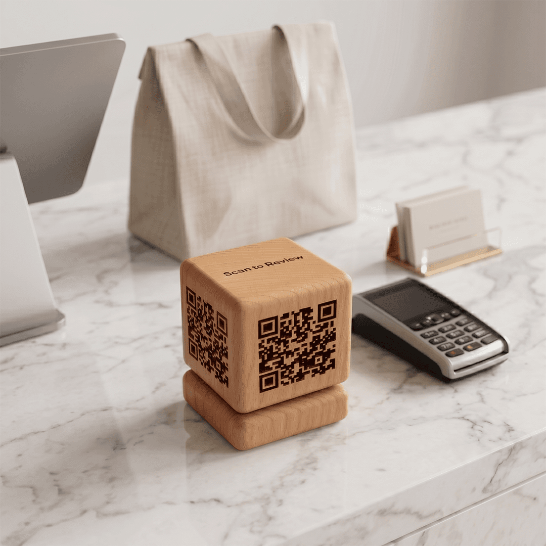 RepCube on a marble countertop