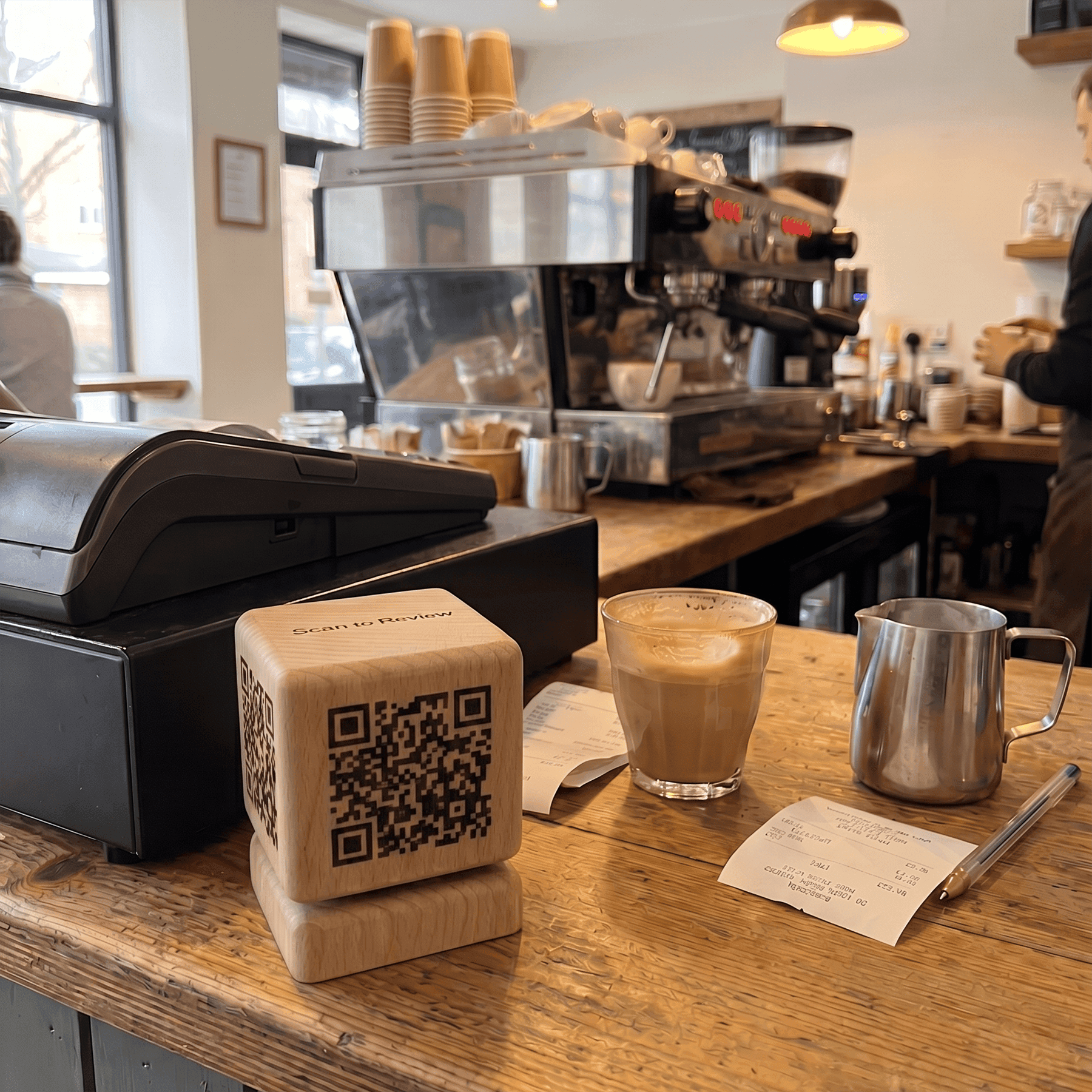 RepCube on a cafe counter in Melbourne
