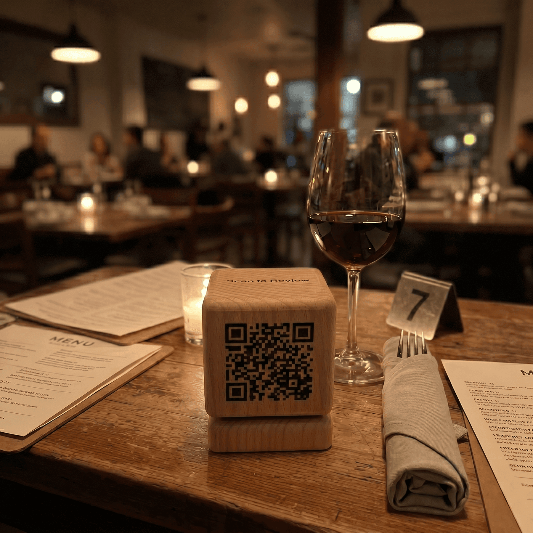 RepCube on a restaurant table in Perth
